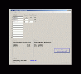Screenshot of AHP software